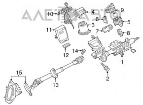 Рулевая колонка ЭУР Toyota Highlander 14-19 под smart key