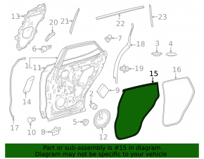 Уплотнитель двери задней правой Lexus RX 23-26