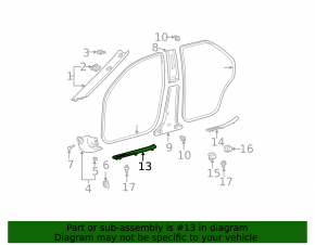 Накладка порога передняя правая Toyota Camry v30 2.4