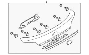 Планка подсветки номера двери багажника Subaru Outback 10-14 под камеру