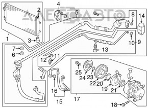 Трубка кондиционера печка-конденсер Hyundai Veloster 12-14