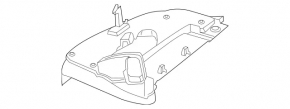 Накладка передней панели пространства ног пассажира Mercedes C-class W205 15-21 черная