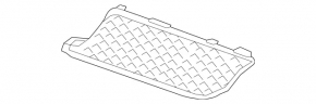 Решітка радіатора grill нижня ліва Mercedes C-class W205 43 15-21 night pkg