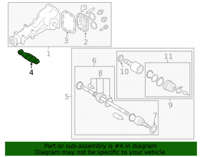 Кронштейн редуктора Subaru Outback 20-25 передний