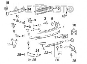 Усилитель заднего бампера Lexus Hs250h 10-12