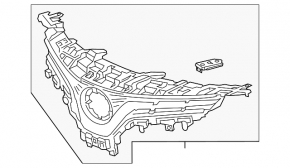 Решетка радиатора grill Toyota Camry v70 21-24 LE\XLE