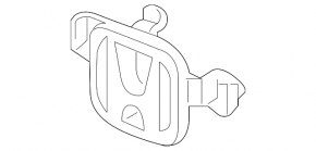 Эмблема решетки радиатора grill Honda Civic X FK 17-19 5D