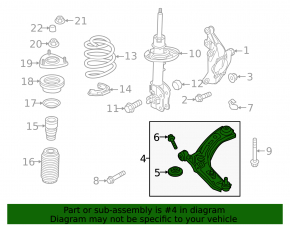 Рычаг нижний передний левый Mazda 3 21-26 4d Japan Build