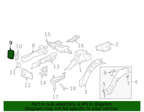 Кронштейн лонжерону лівий Honda Accord 18-22