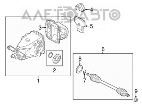 Задний дифференциал редуктор BMW 3 F30 12-16 3.15 116к