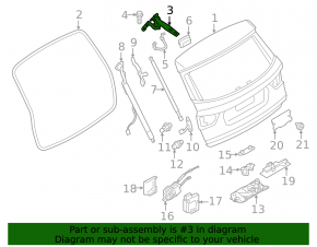 Петля двери багажника левая BMW X3 F25 11-16