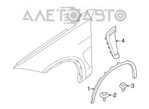 Накладка крыла арка передняя правая BMW X5 F15 14-18 Pure Experience, структура