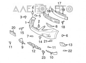Бампер передній голий Lexus RX350 10-12 під парктроніки та фар