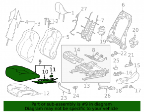 Водительское сидение Toyota Camry v70 21-24 без airbag, механическое, ткань черная