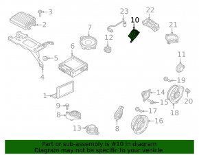 Динамик пищалка передней стойки левый Audi A4 B9 17-20 Bang and Olufsen, нижний