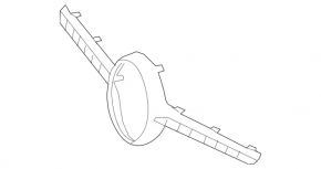 Накладка решетки радиатора grill Mercedes C-class W205 19-21 под камеру