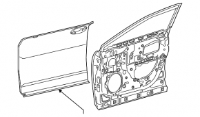 Дверь голая передняя правая Lexus RX350 RX450h 16-22