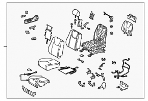 Водительское сидение Lexus RX350 RX450h 10-12 без airbag, электро, кожа серое