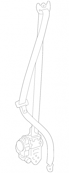 Водительский ремень безопасности Toyota Prius V 12-14 черный, тип 2
