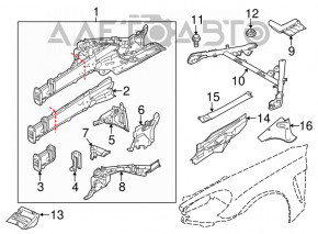 Накладка подкапотная передняя правая Porsche Panamera 14-16