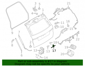 Крюк замка двери багажника Land Rover Range Rover Velar 18-26