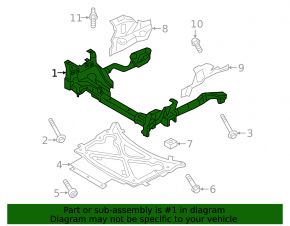 Подрамник передний Porsche Cayenne 19-26