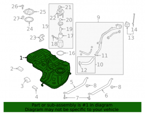 Топливный бак Hyundai Santa FE 19-20 2.0, 2.4