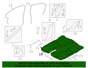 Покрытие пола Subaru Impreza 17-23 GK МКПП