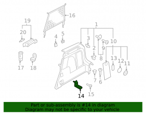Крюк багажника Audi Q3 8U 15-18 хром