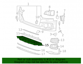 Захист переднього бампера Audi A4 B9 18-19 RS4