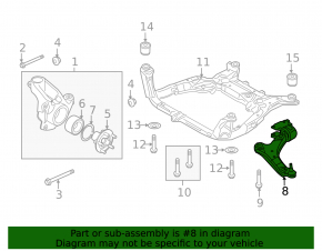 Рычаг нижний передний правый Land Rover Range Rover Evoque 15-18