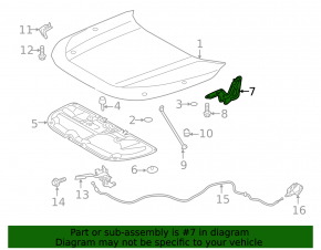 Петля капота правая Toyota Rav4 19-24