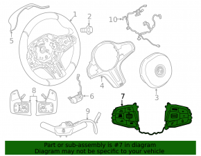 Кнопки управления на руле BMW X5 G05 24-26 M Sport, без drive assist