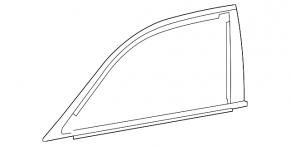 Молдинг двери верхний передней левой Lexus LS460 LS600h 07-12 хром