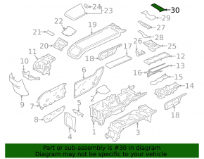 Бокс карман центральной консоли Volvo XC60 18-26 под дерево Linear Lime с хромом
