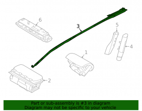 Подушка безопасности airbag боковая шторка левая Ford Explorer 11-19