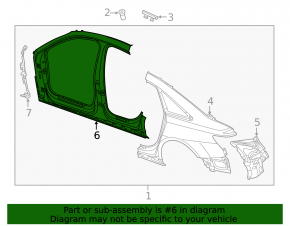Стойка кузова центральная левая Audi A6 C8 19-24