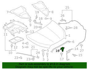 Рычаг открытия капота Subaru Ascent 19-26