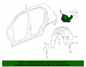 Корпус лючка бензобака GMC Terrain 18-23