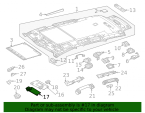 Козирок малий лівий Mercedes W167 GLE 350 450 20-25 чорний алькантара, з гачком, під чищення