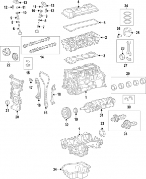 Поршень Toyota Avalon 13-18 2.5 hybrid 2AR-FXE