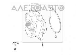 Корпус помпы 2AR-FXE Toyota Camry v50 12-14 hybrid usa без помпы