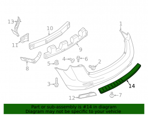 Накладка заднего бампера Nissan Murano z52 15-23 хром