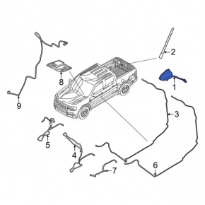 Антенна гнездо Ford Bronco Sport 21-26 без спутникого радио, тип 1