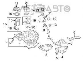 Защита топливного бака левая Subaru Outback 10-12