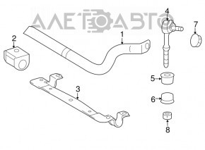 Стабилизатор задний Lexus CT200h 11-17 23мм, F-Sport