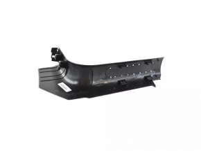 Накладка порога передняя левая Jeep Cherokee KL 16-21 черная с хромом, царапины, потерта