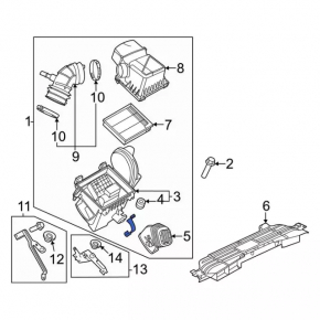 Корпус воздушного фильтра Ford Escape MK4 20-20 hybrid