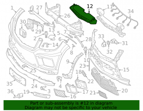 Дефлектор радиатора верхній Mercedes GL-class X166 13-16 AMG pkg, off road pkg