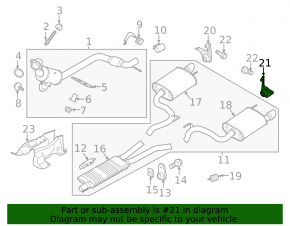 Кронштейн крепления бочки левый Ford Mustang mk6 15-23 3.7, 2.3T
